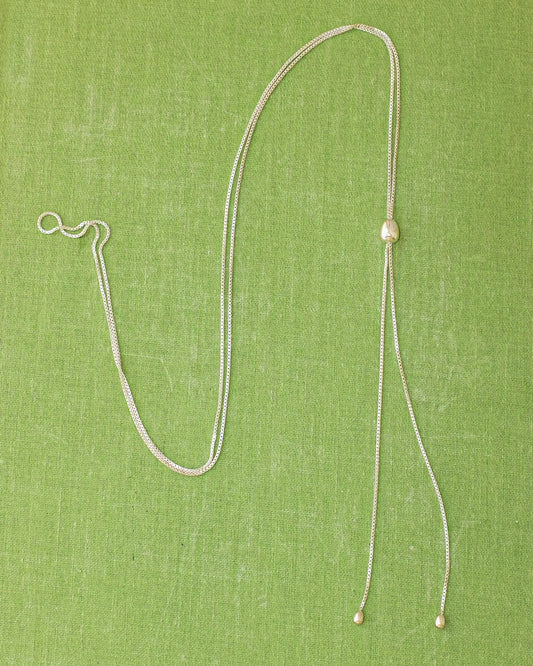 Infinity Bolo Necklace - Silver