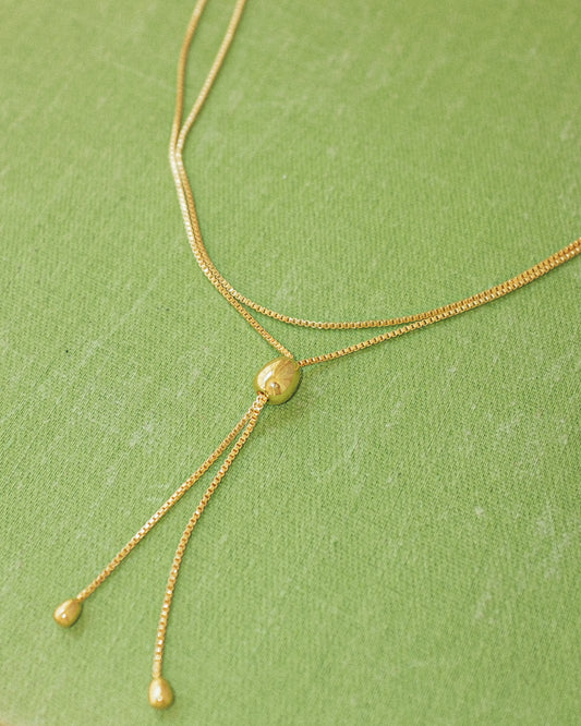 Infinity Bolo Necklace - Gold