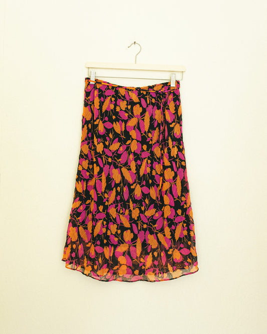 Summer Leaf Crinkle Skirt