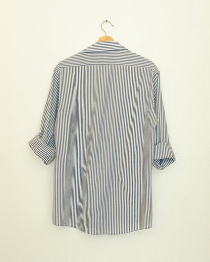 Boyfriend Button Up - Blue Stripe