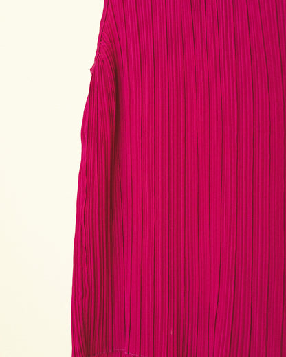 Raspberry Pleated Top