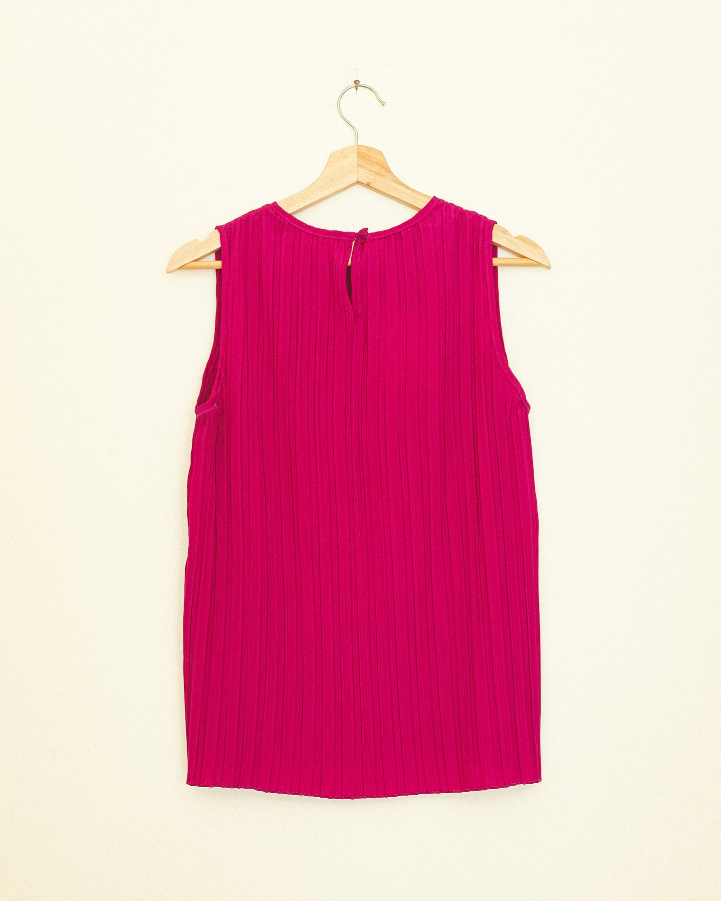 Raspberry Pleated Top