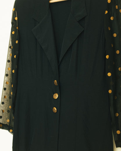 Dot Sleeve Blazer
