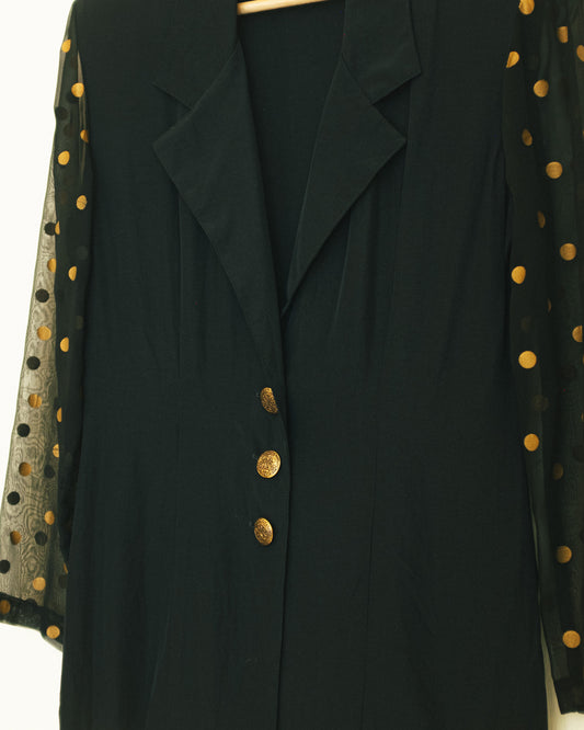 Dot Sleeve Blazer