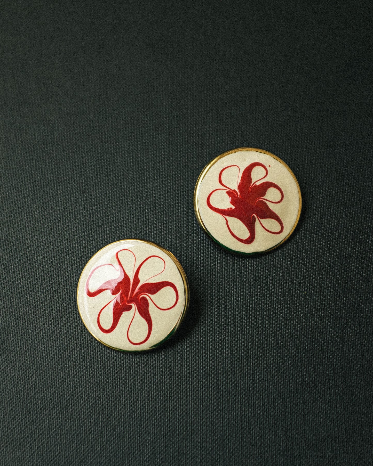 Swirl Enamel Earrings