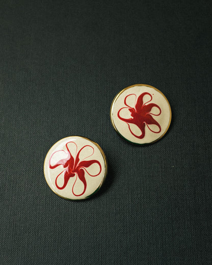 Swirl Enamel Earrings