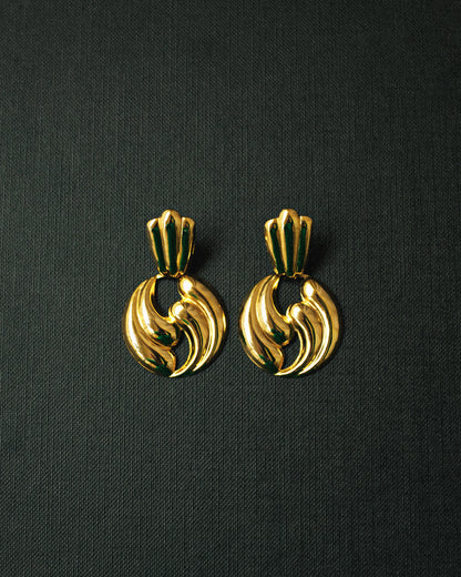Gold Wave Earrings