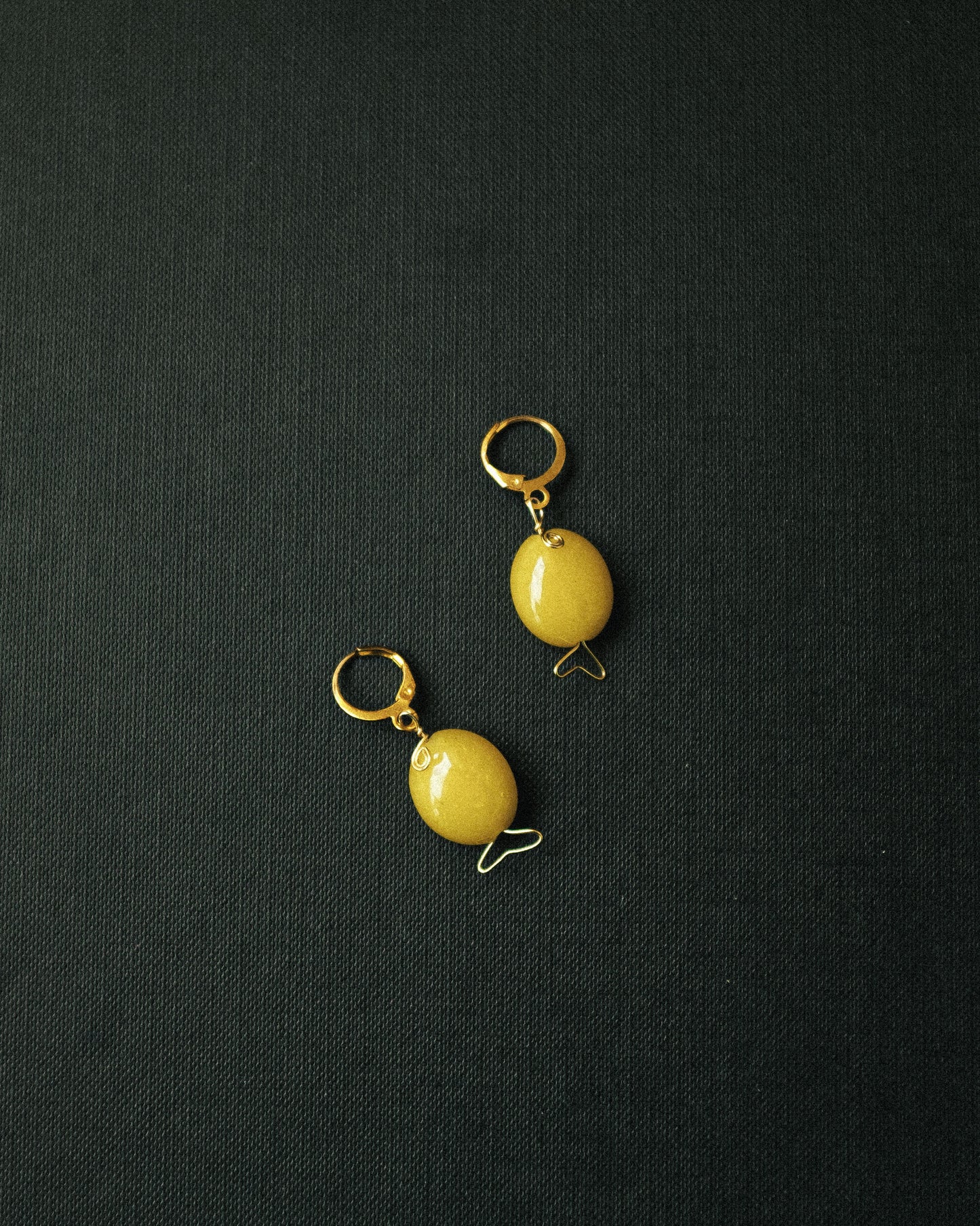 Stone Fish Earrings