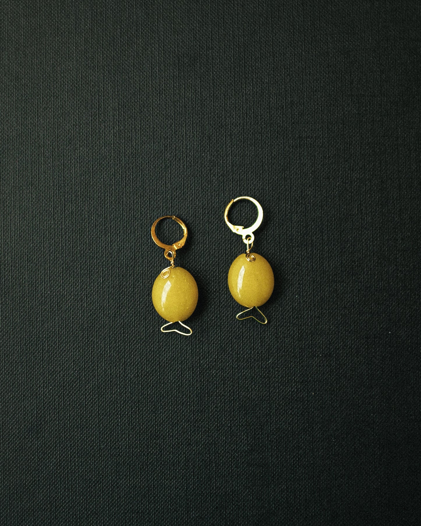 Stone Fish Earrings