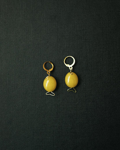 Stone Fish Earrings