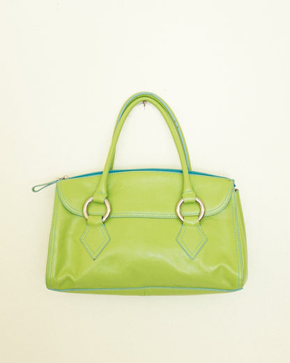 Lime Leather Handbag