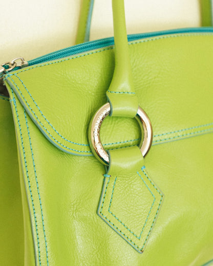 Lime Leather Handbag