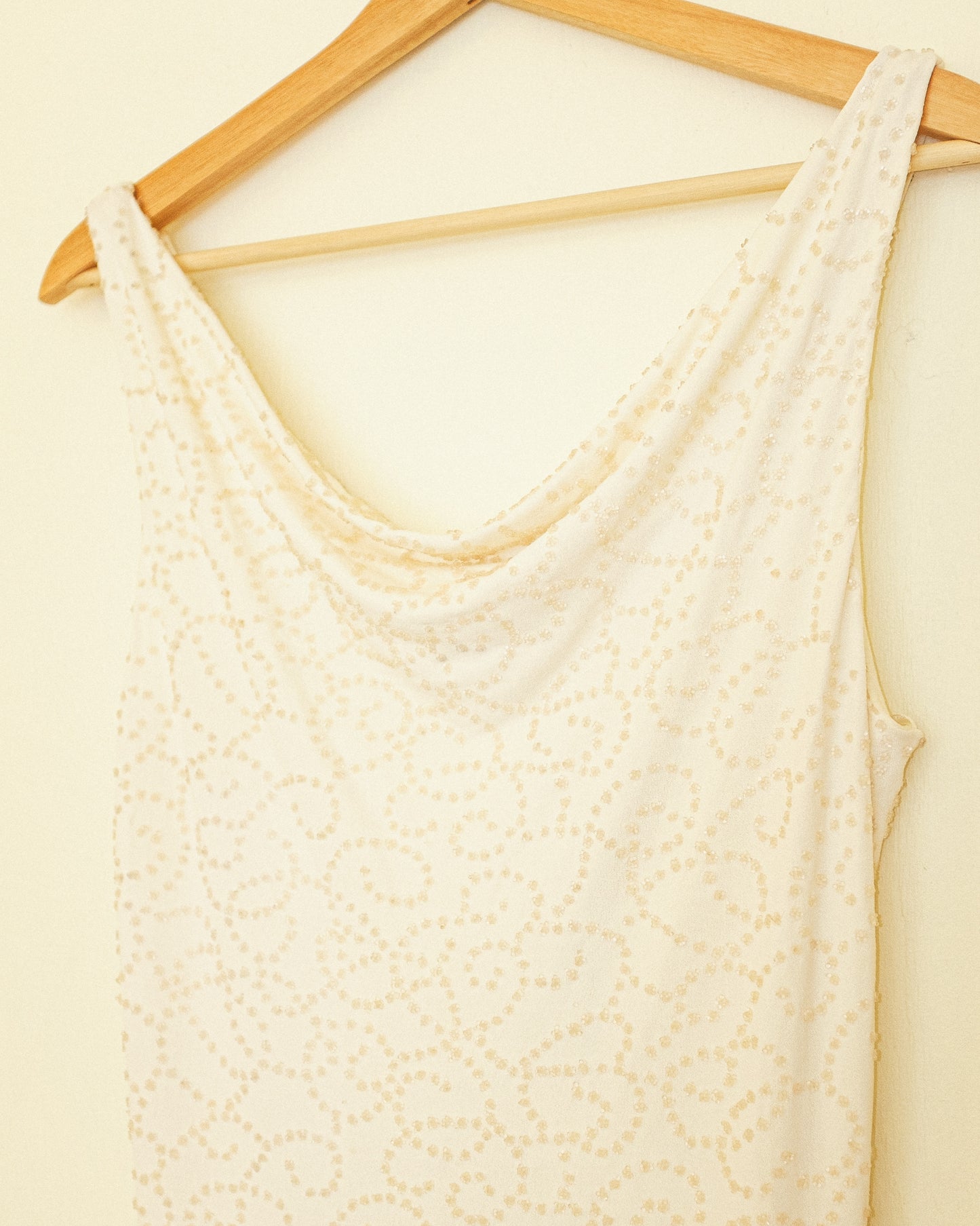 Creme Beaded Dress