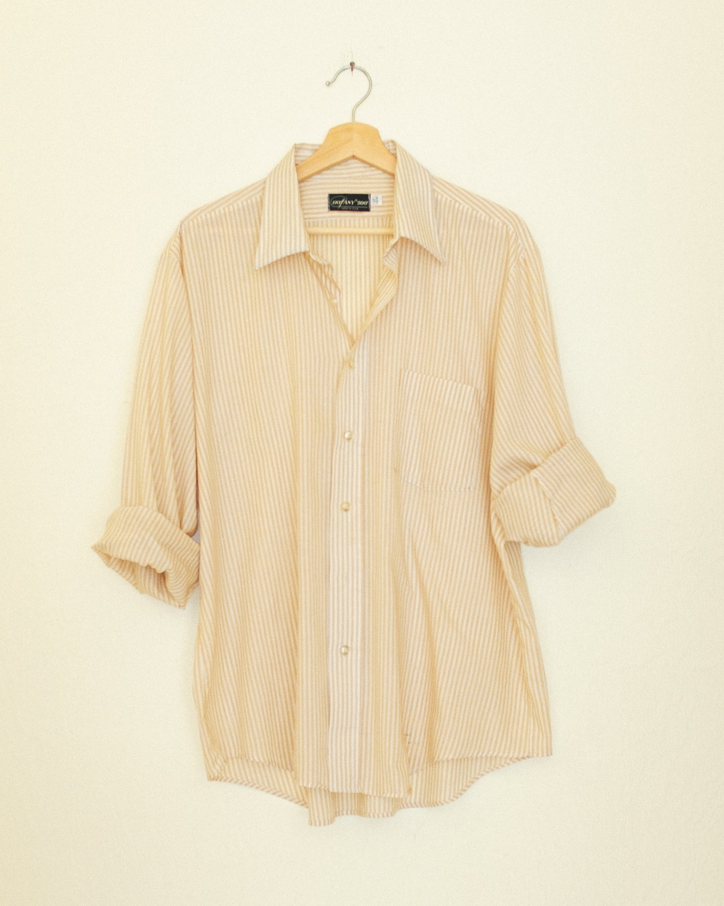 Boyfriend Button Up - Gold Pinstripe