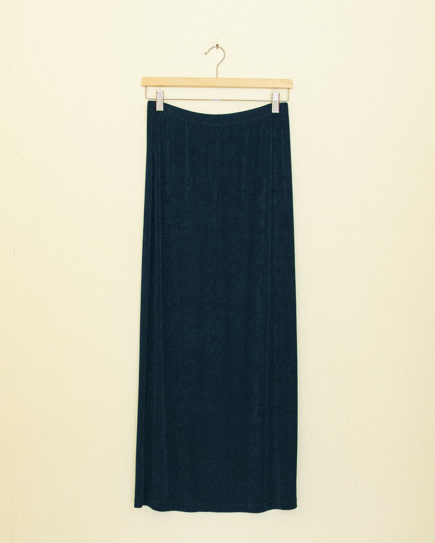 Navy Slinky Skirt