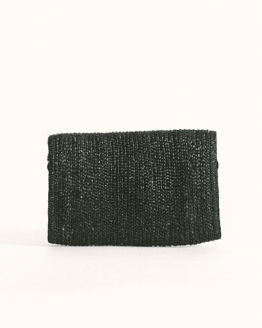 Black Straw Clutch