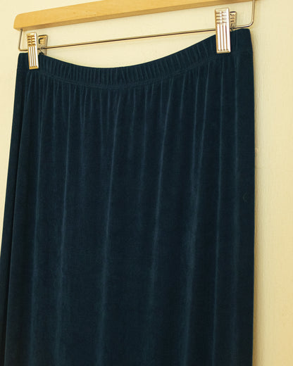 Navy Slinky Skirt