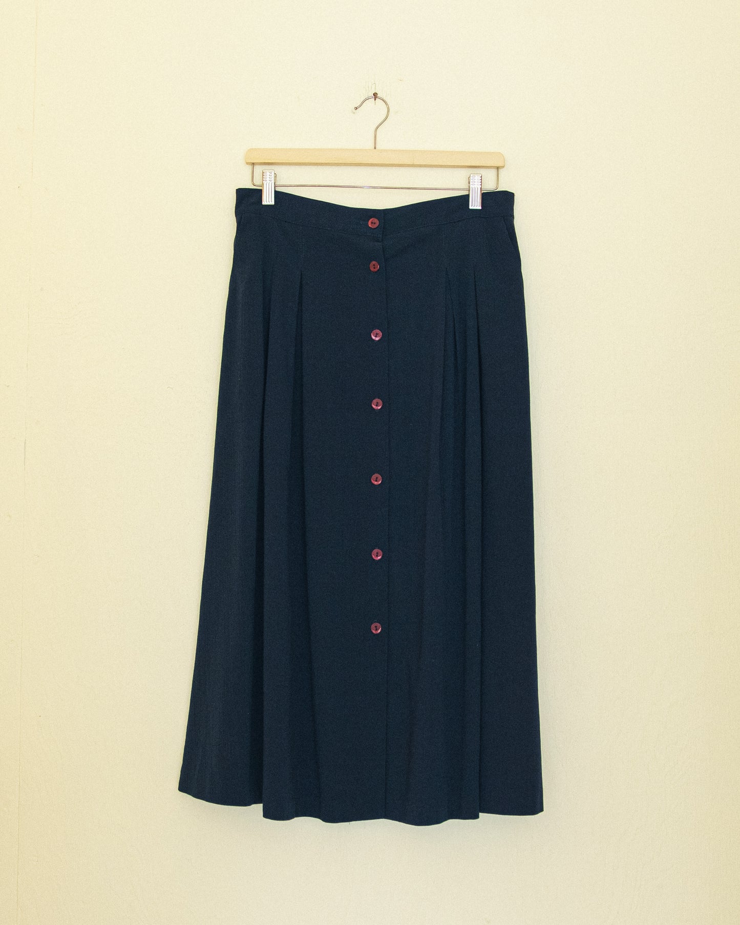 Button Midi Skirt