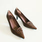 Chocolate Lace Up Pumps 8.5