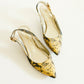 Gold Brocade Slingbacks 6.5