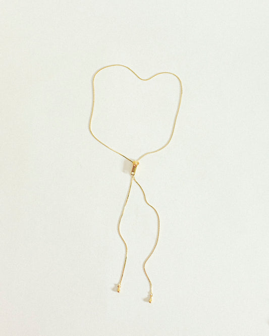 Zipper Lariat Necklace