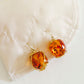 70's Amber Lucite Earrings