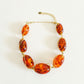 70's Oversized Amber Lucite Necklace