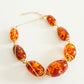 70's Oversized Amber Lucite Necklace