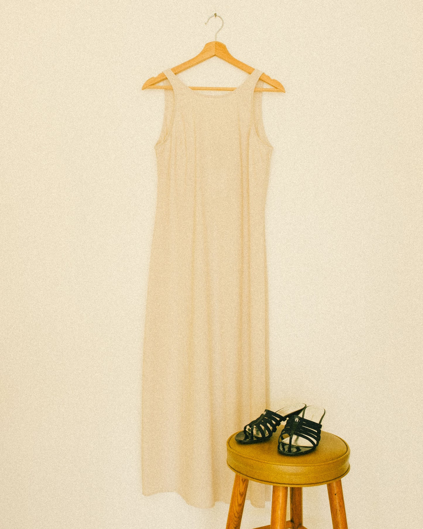 Linen Midi Dress - Oatmeal