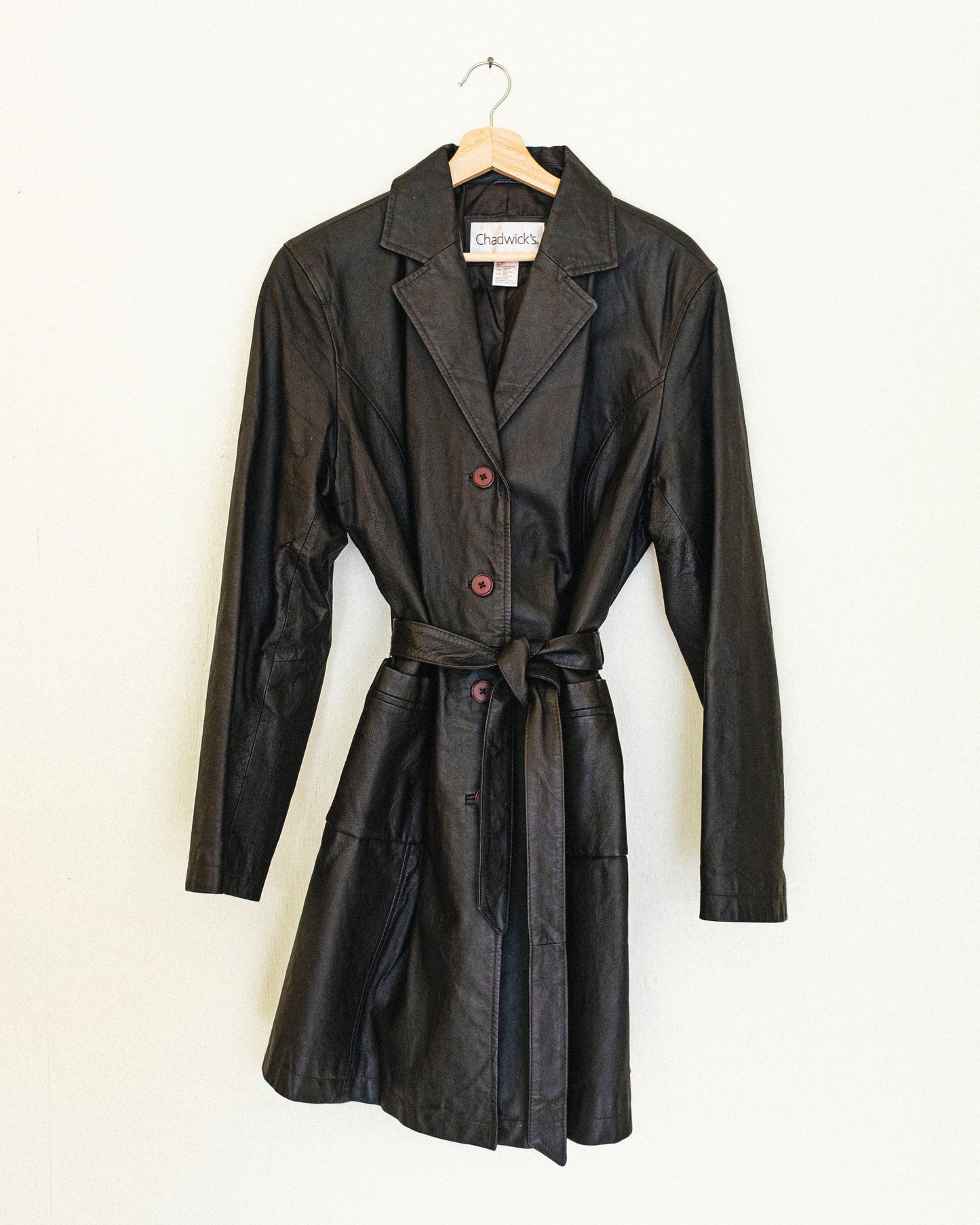 Chocolate Leather Trench