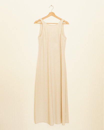 Linen Midi Dress - Oatmeal