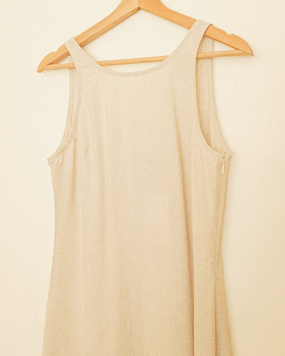 Linen Midi Dress - Oatmeal