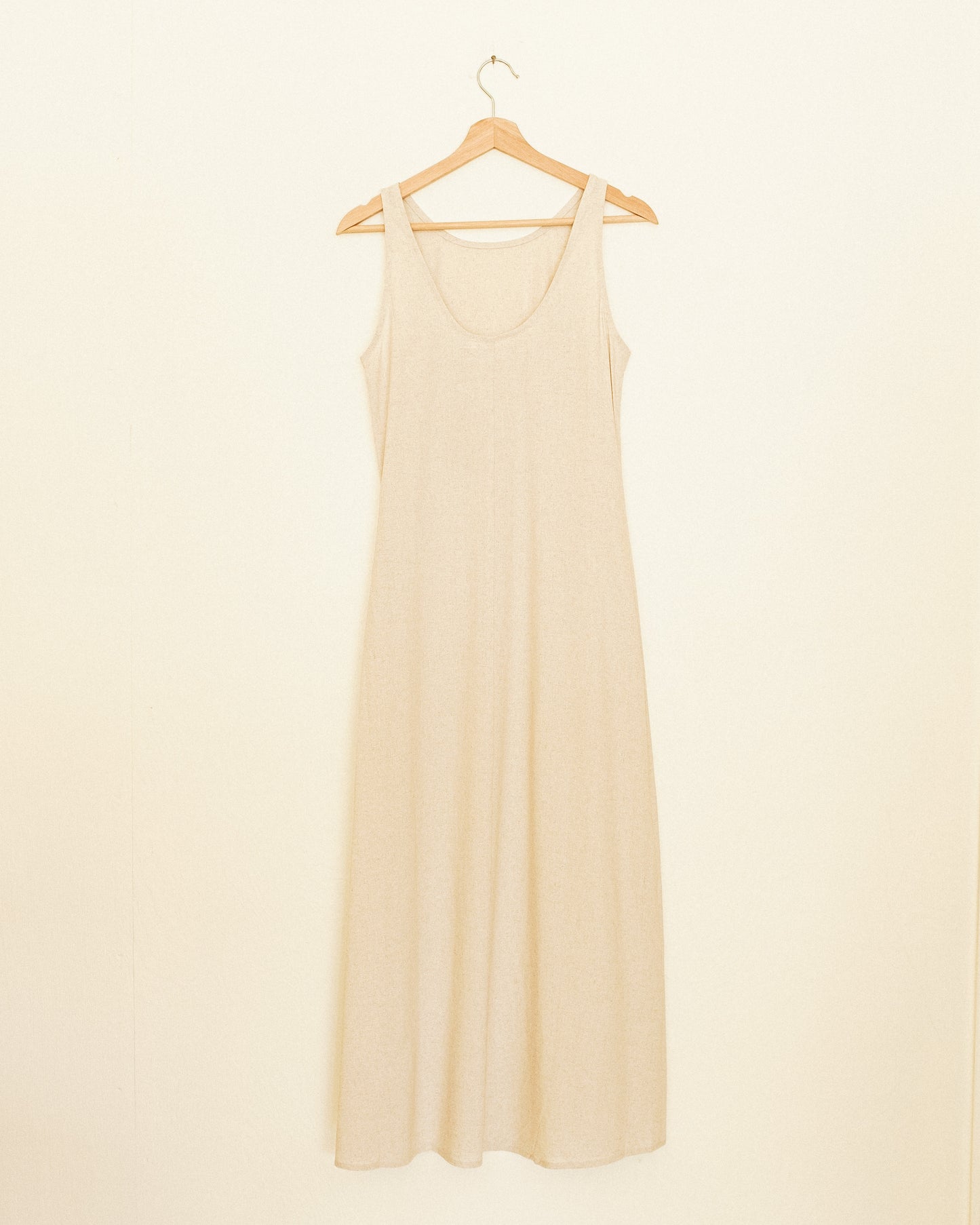 Linen Midi Dress - Oatmeal