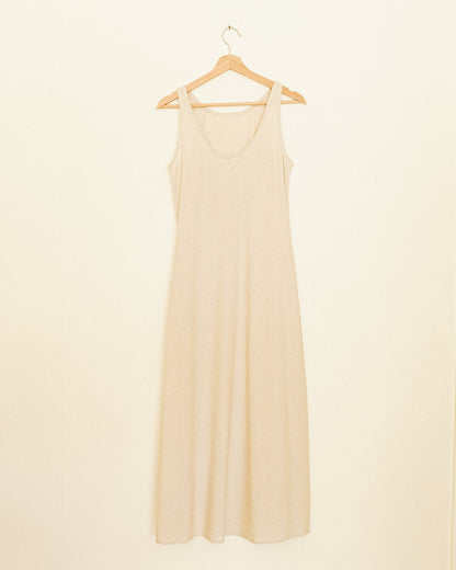 Linen Midi Dress - Oatmeal