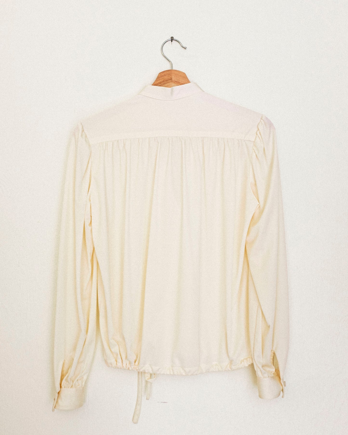 Vanilla Drawstring Blouse