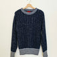 70's Navy Fleck Sweater