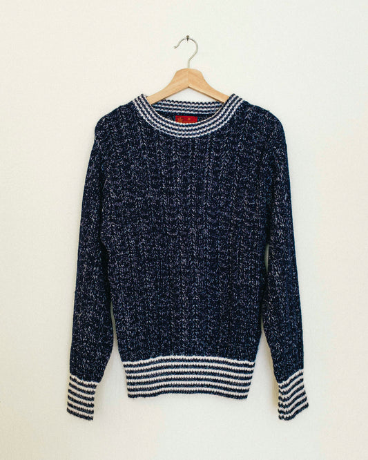 70's Navy Fleck Sweater