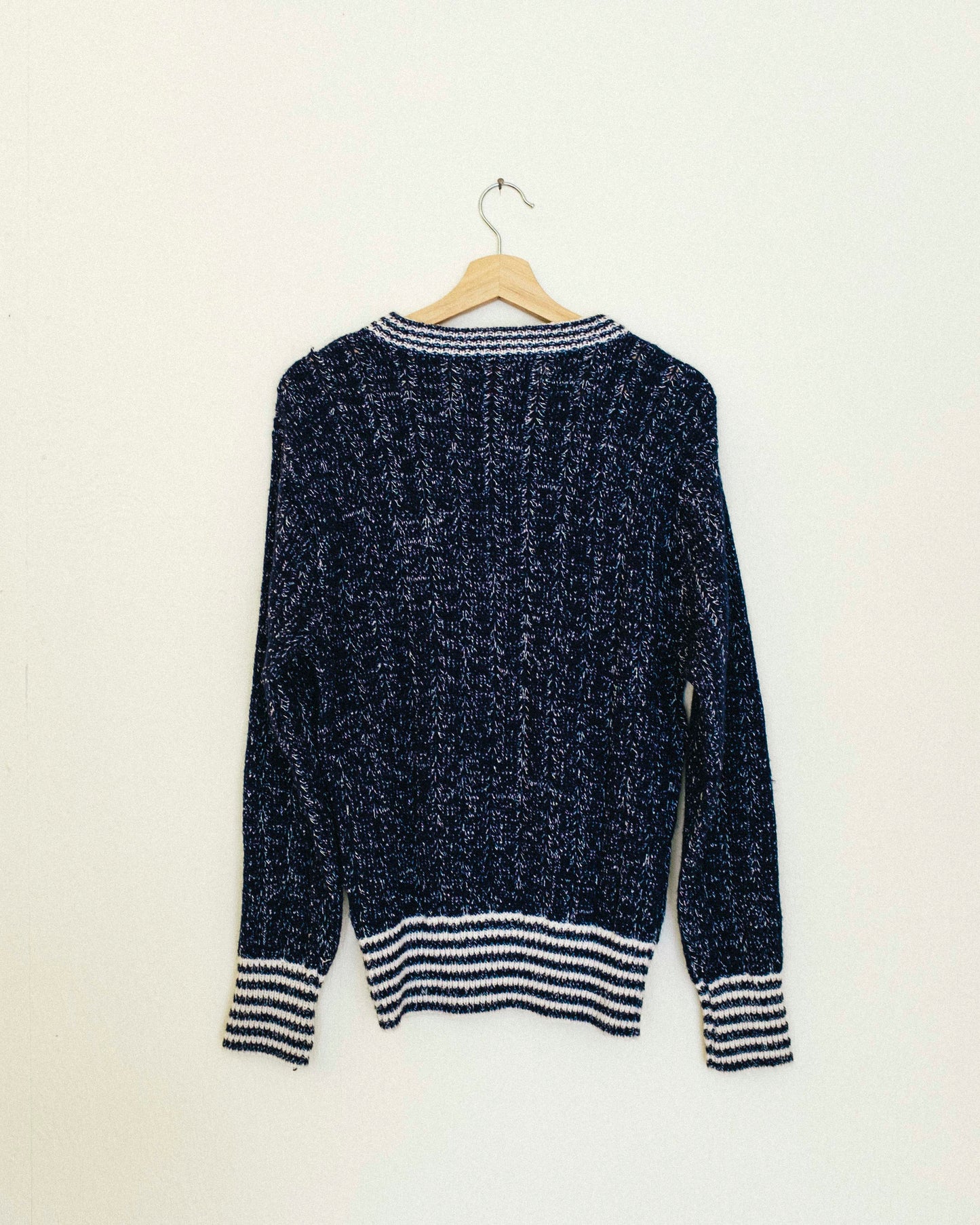 70's Navy Fleck Sweater