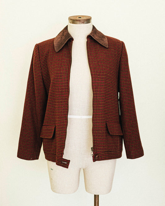 Cherry Houndstooth Jacket