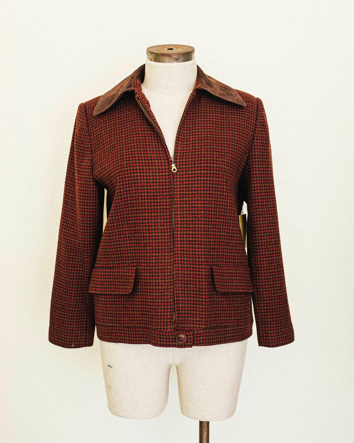 Cherry Houndstooth Jacket