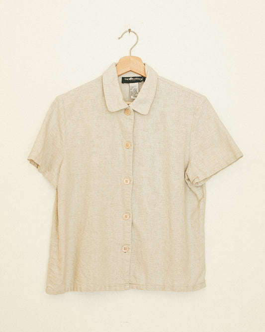 Linen Button Top