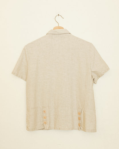 Linen Button Top