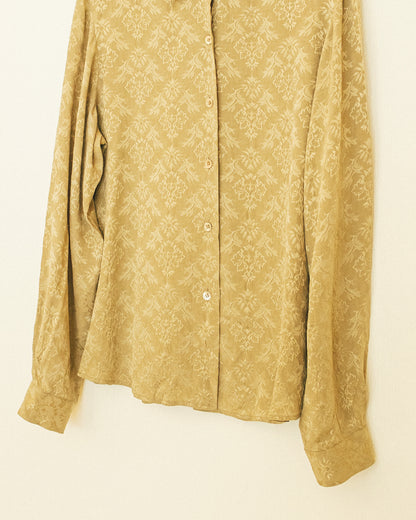 Olive Silk Blouse