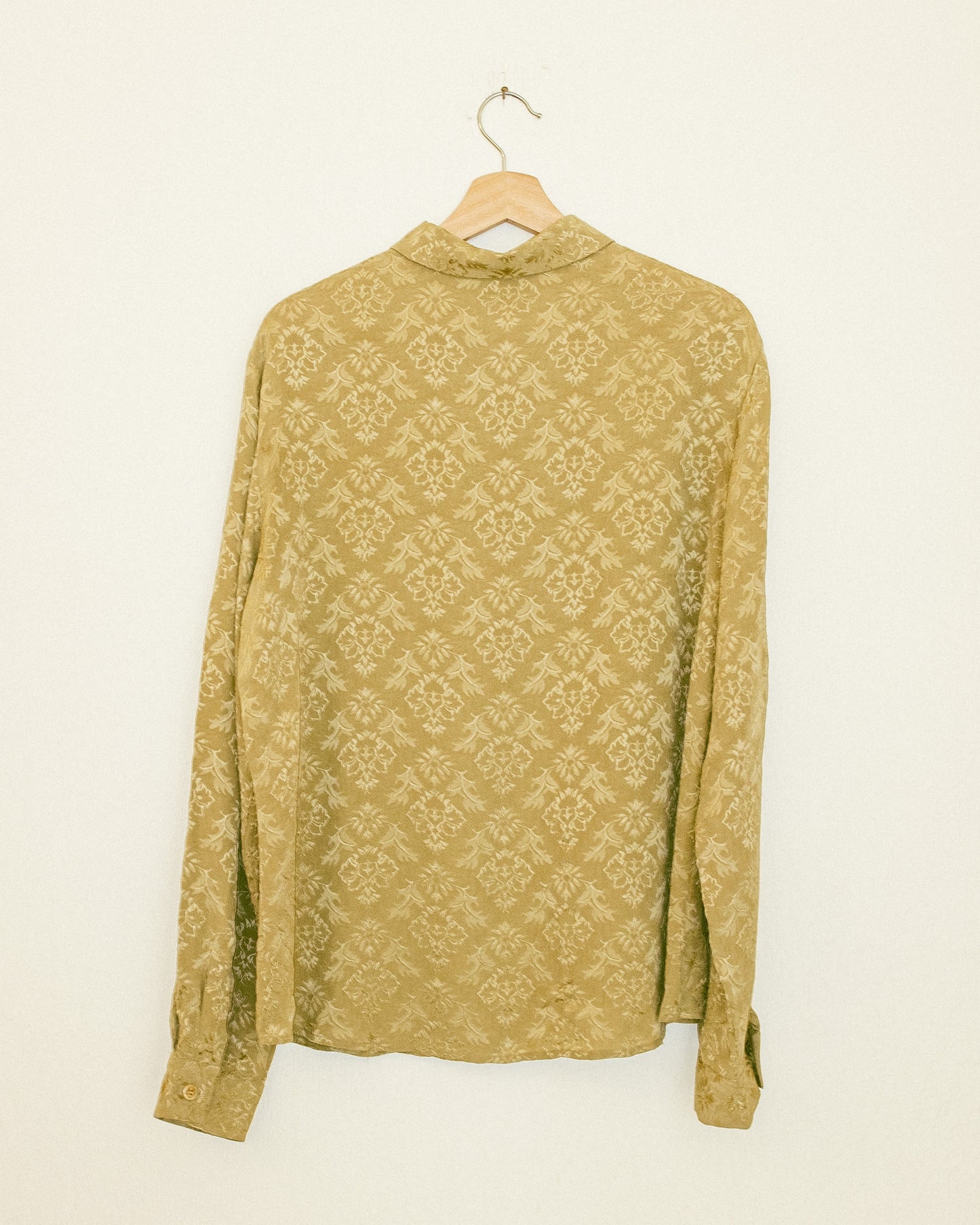 Olive Silk Blouse