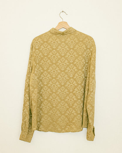 Olive Silk Blouse