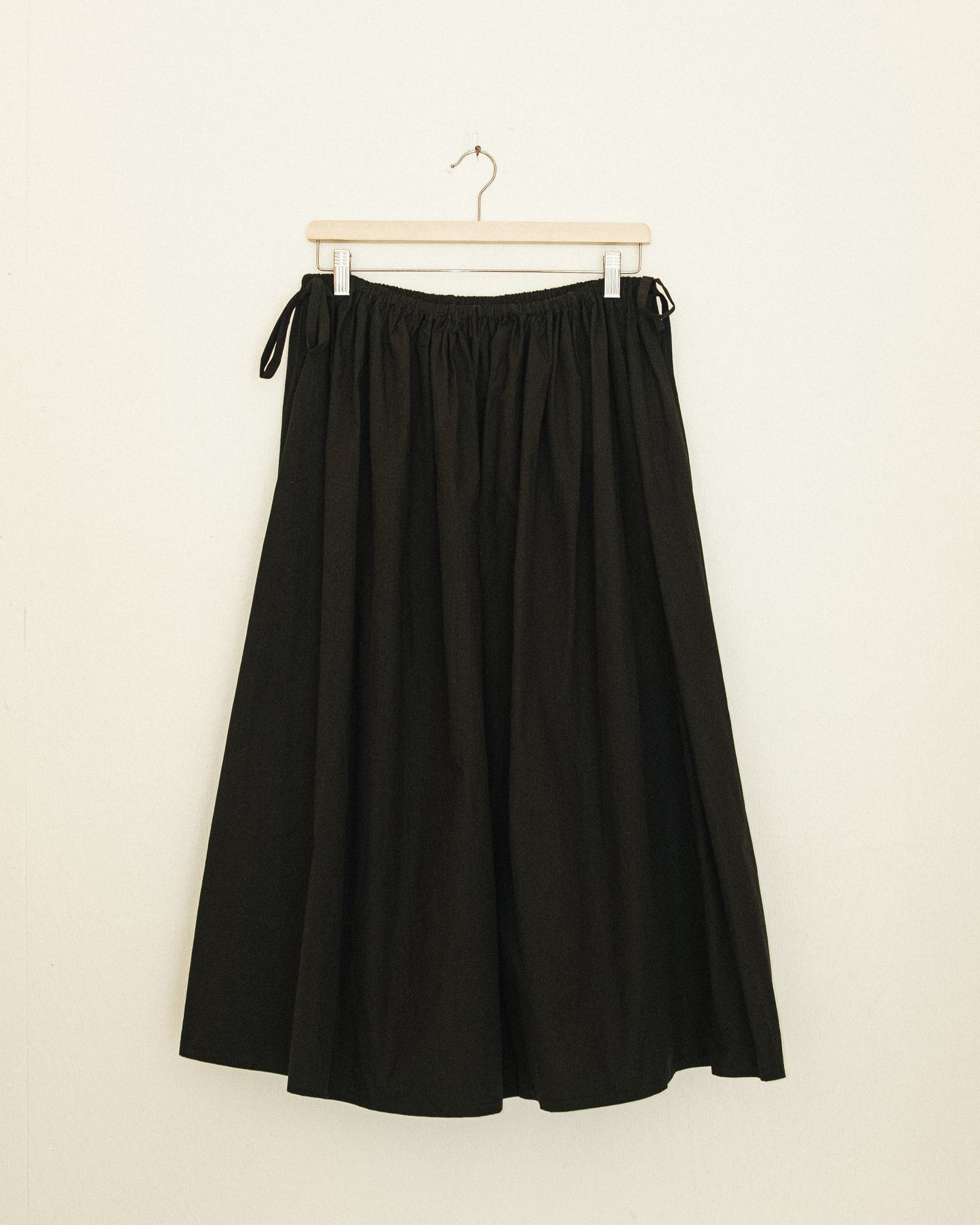 Poplin Midi Skirt - Noir