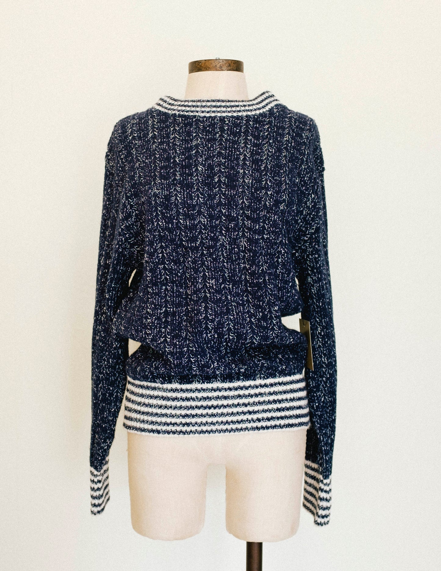 70's Navy Fleck Sweater