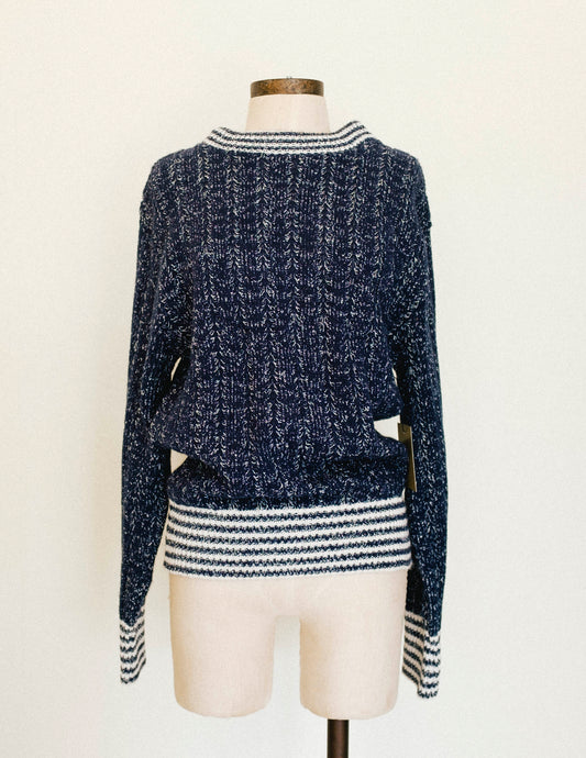 70's Navy Fleck Sweater