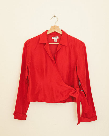 Silk Wrap Blouse