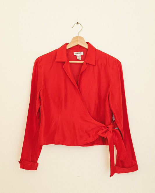 Silk Wrap Blouse